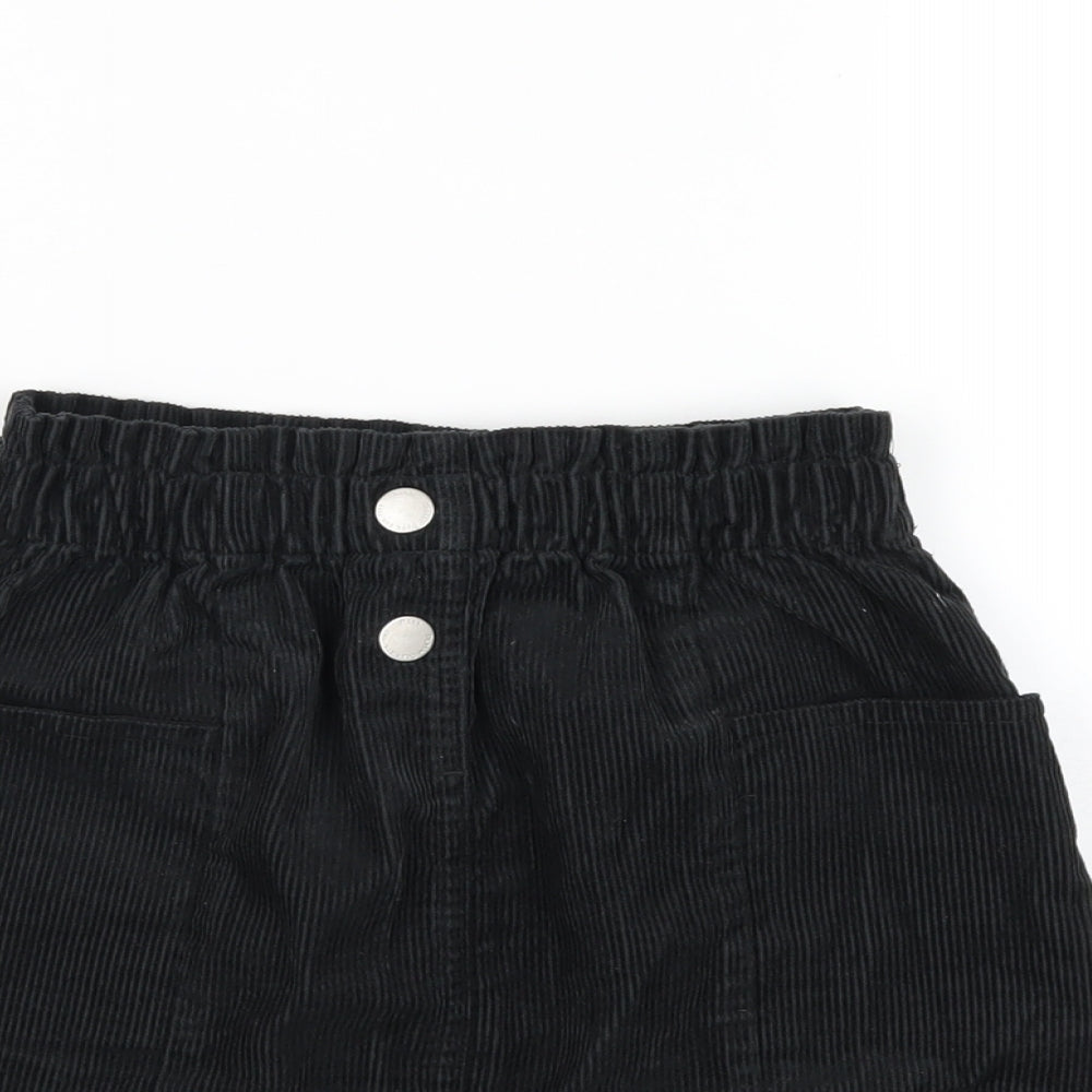 NEXT Girls Grey Cotton A-Line Skirt Size 8 Years Regular Pull On