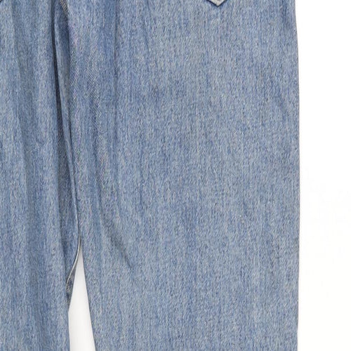 Weekday Mens Blue Cotton Straight Jeans Size 30 in L32 in Regular Button