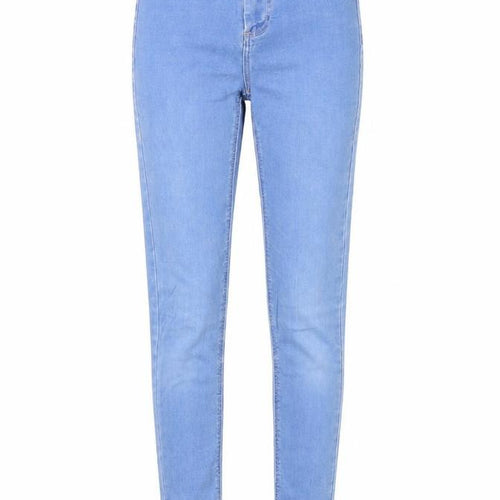 Topshop Womens Blue Cotton Skinny Jeans Size 25 in L32 in Regular Zip