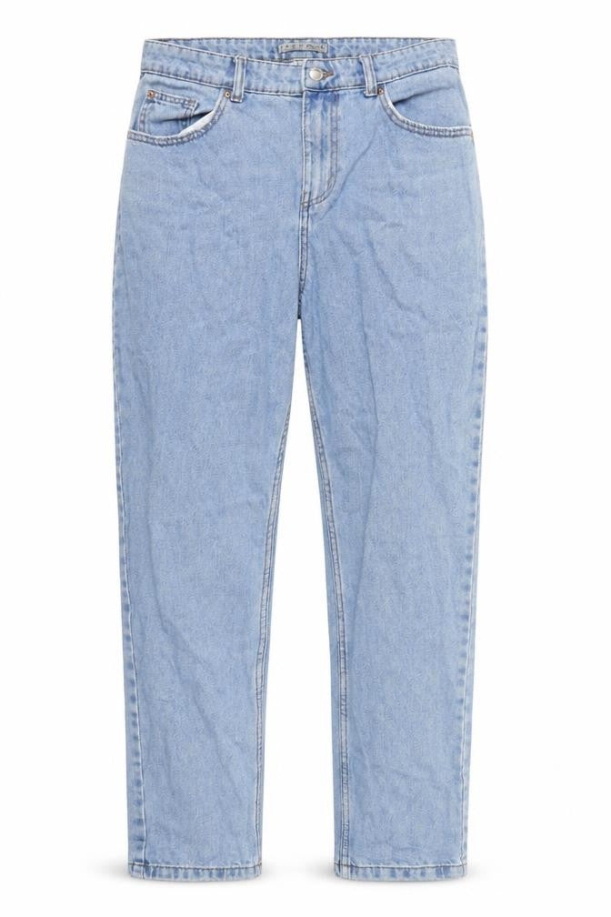 Denim & Co. Womens Blue Cotton Straight Jeans Size 12 L28 in Regular Zip