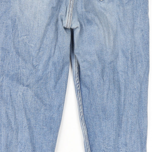 Zara Womens Blue Cotton Skinny Jeans Size 14 L28 in Regular Zip