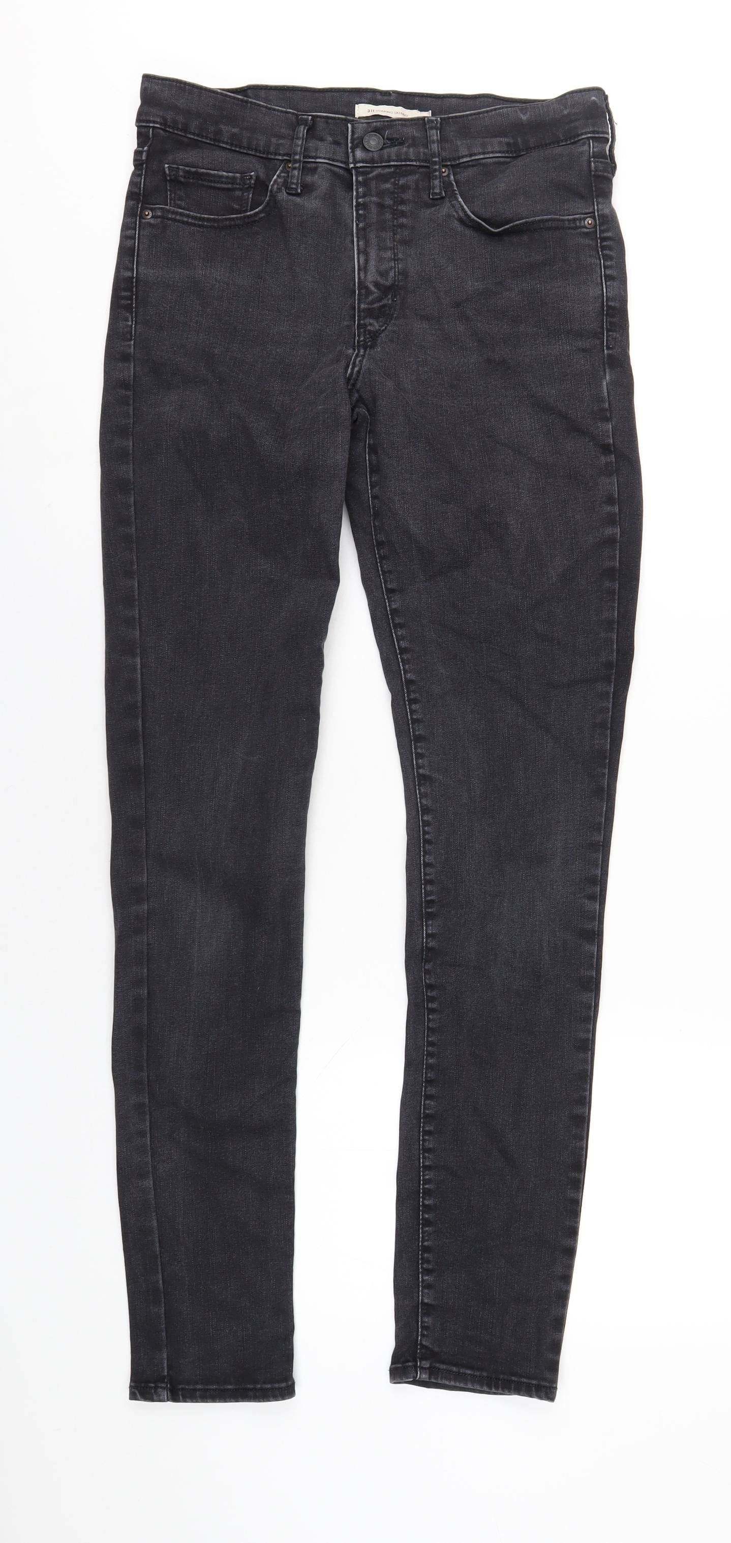 Levi's Womens Black Cotton Skinny Jeans Size 30 in L32 in Regular Zip