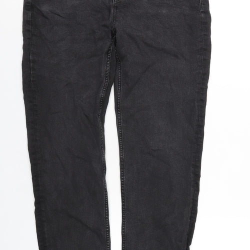 Marks and Spencer Womens Black Cotton Skinny Jeans Size 16 L31 in Regular Zip