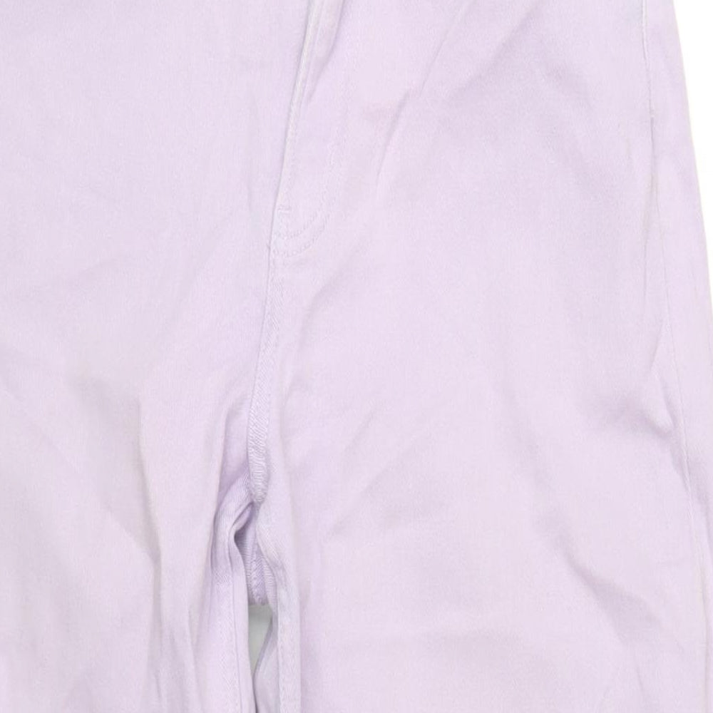 H&M Womens Purple Cotton Mom Jeans Size 10 L29 in Regular Zip