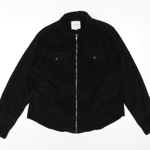 The Idle Man Mens Black Jacket Size L Zip