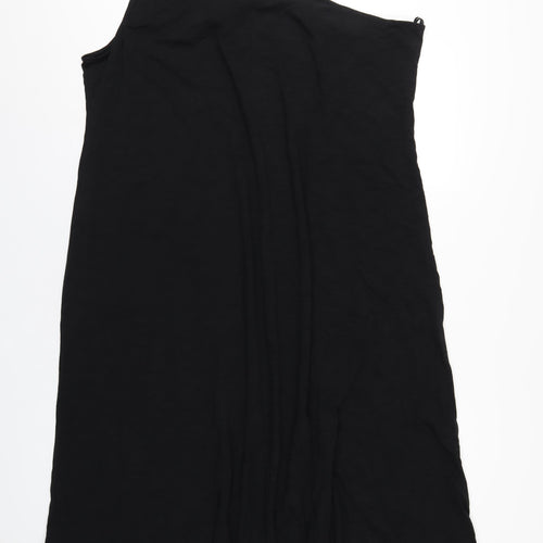Marks and Spencer Womens Black Cotton A-Line Size 20 One Shoulder Pullover