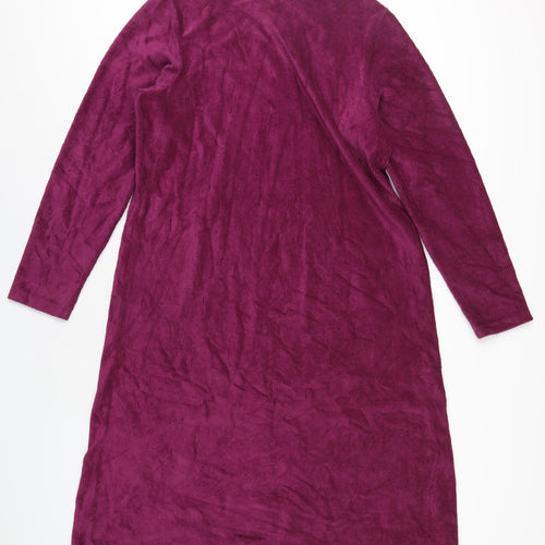 Cotton Traders Womens Purple Polyester A-Line Size 18 Round Neck Pullover