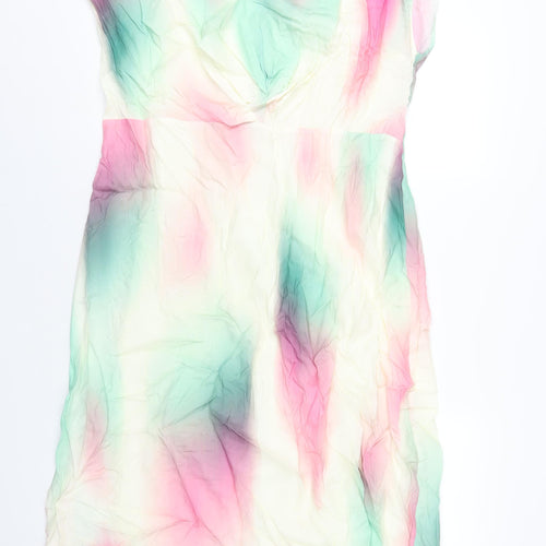 Autograph Womens Multicoloured Cupro A-Line Size 18 Round Neck Zip