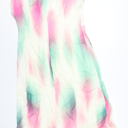 Autograph Womens Multicoloured Cupro A-Line Size 18 Round Neck Zip