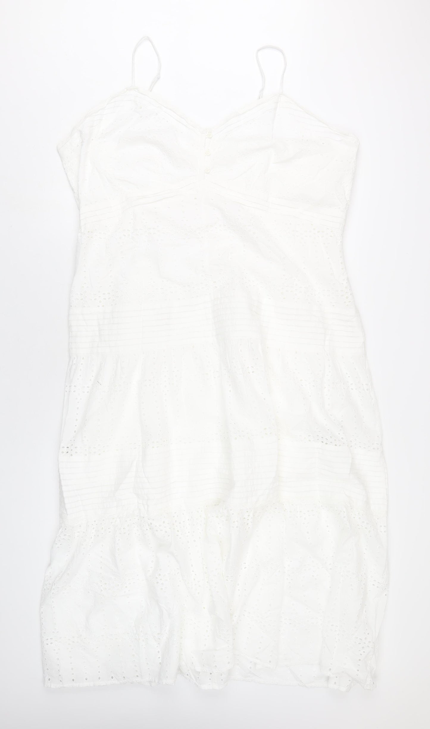 Per Una Womens White Cotton A-Line Size 22 V-Neck Zip