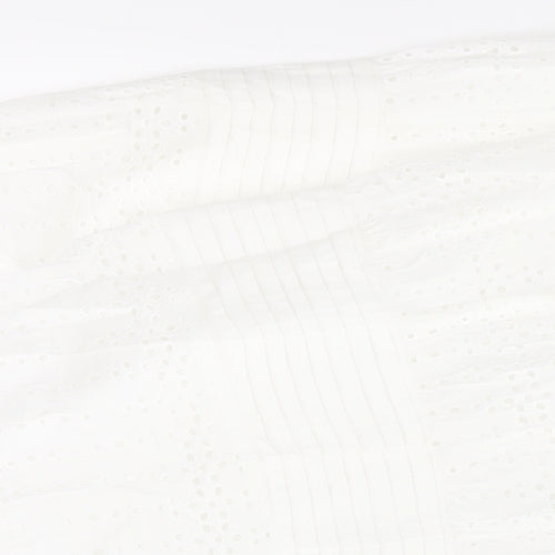 Per Una Womens White Cotton A-Line Size 22 V-Neck Zip