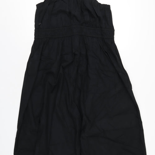 Marks and Spencer Womens Black Cotton A-Line Size 18 Halter Pullover