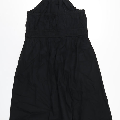Marks and Spencer Womens Black Cotton A-Line Size 18 Halter Pullover