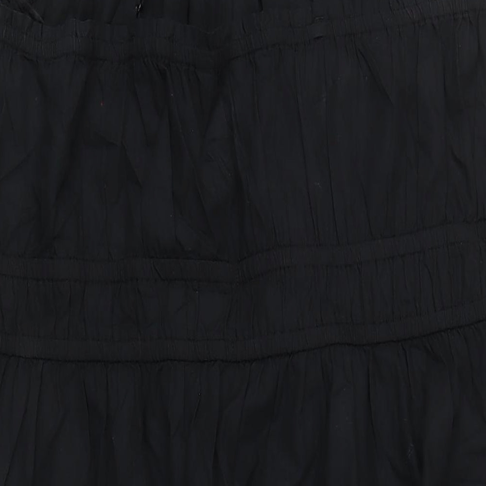 Marks and Spencer Womens Black Cotton A-Line Size 18 Halter Pullover