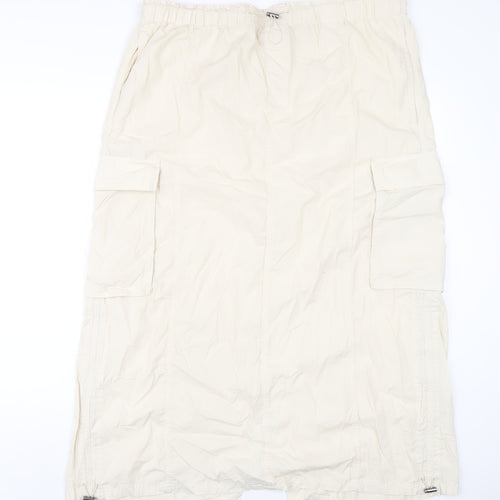 Marks and Spencer Womens Ivory Cotton A-Line Skirt Size 20