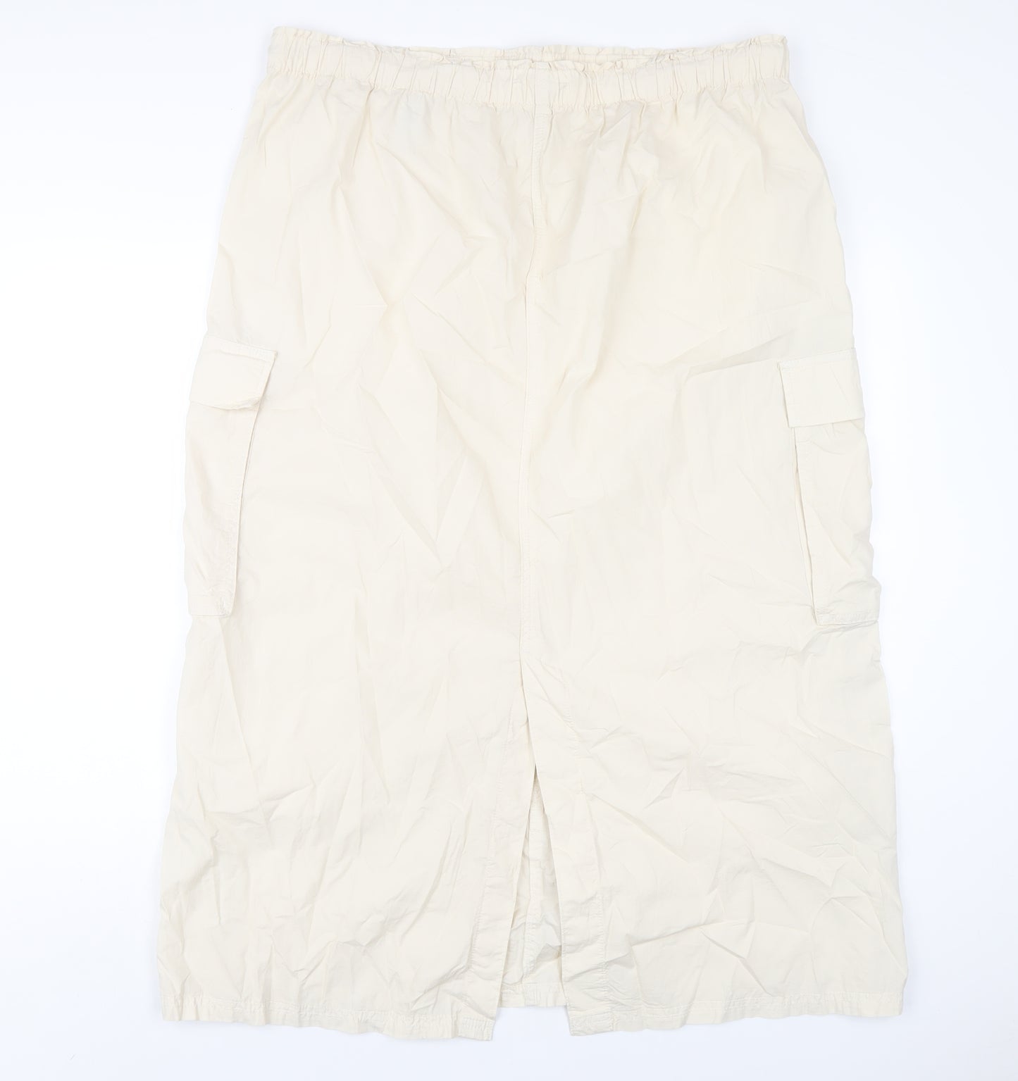 Marks and Spencer Womens Ivory Cotton A-Line Skirt Size 20