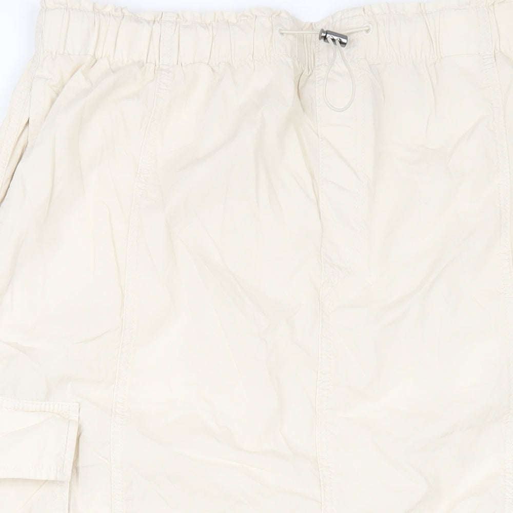 Marks and Spencer Womens Ivory Cotton A-Line Skirt Size 20