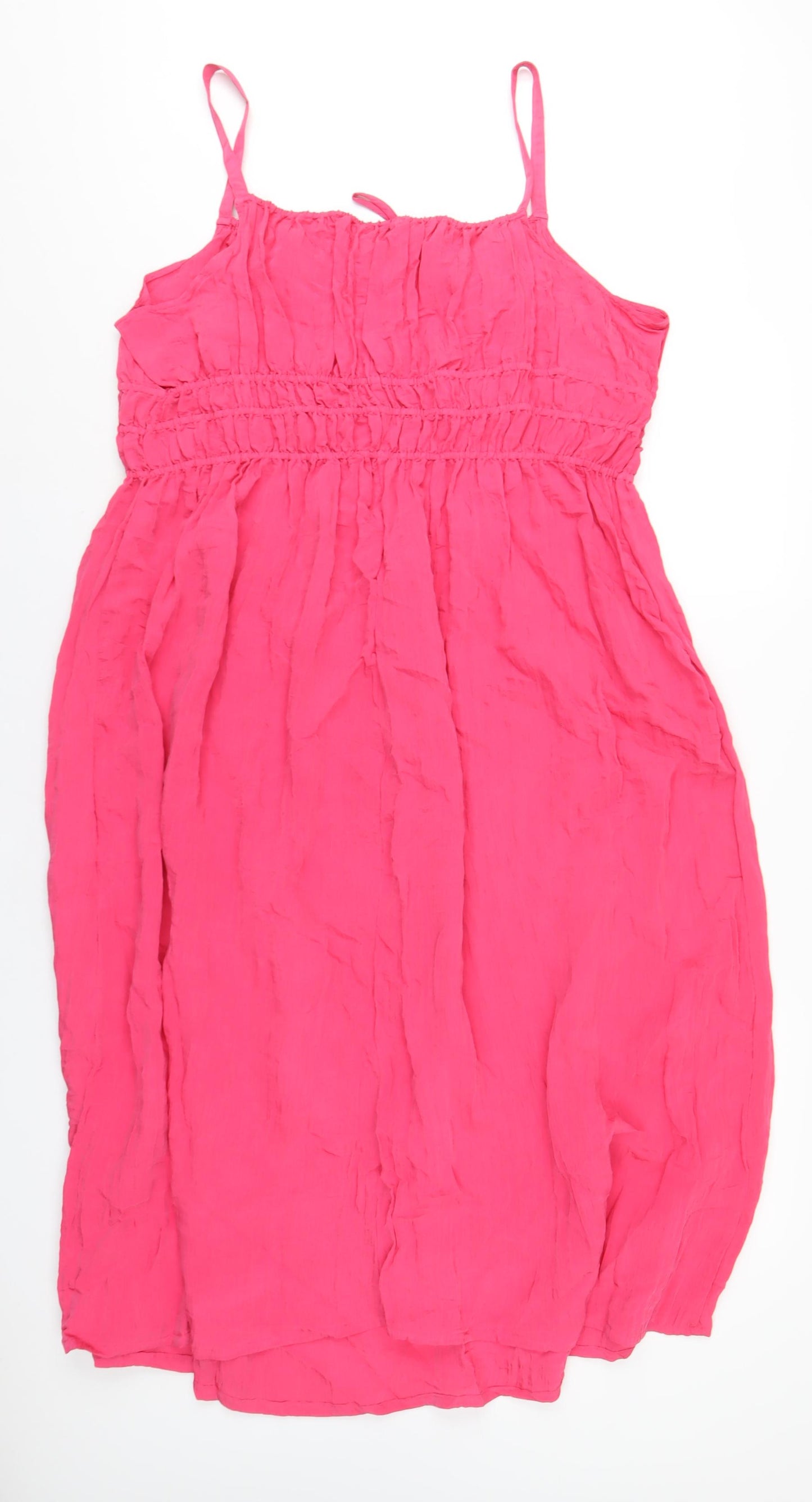 Marks and Spencer Womens Pink Polyester A-Line Size 20 Square Neck Pullover