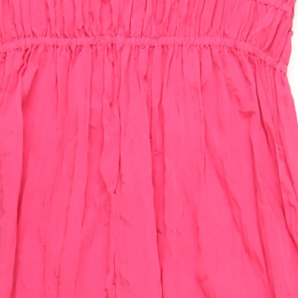 Marks and Spencer Womens Pink Polyester A-Line Size 20 Square Neck Pullover