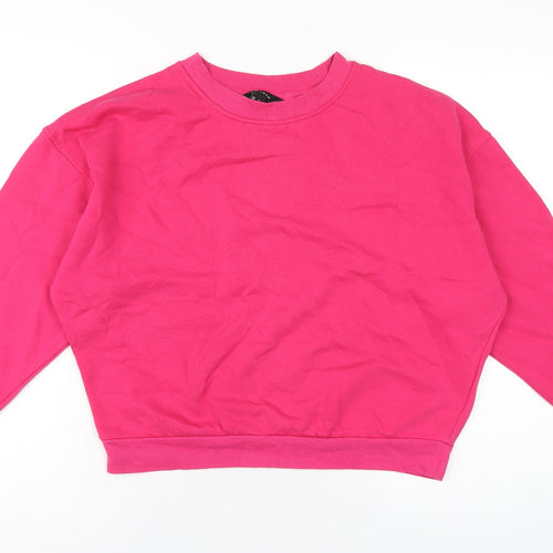 New Look Womens Pink Polyester Pullover Sweatshirt Size 8 Pullover