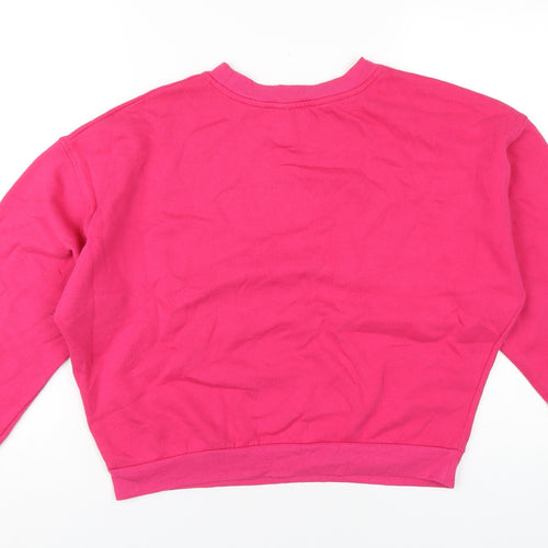 New Look Womens Pink Polyester Pullover Sweatshirt Size 8 Pullover
