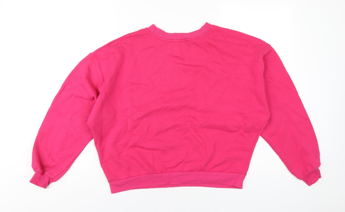 New Look Womens Pink Polyester Pullover Sweatshirt Size 8 Pullover