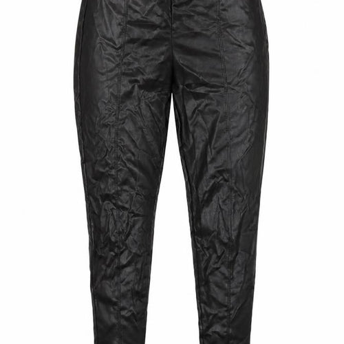 Marks and Spencer Womens Black Polyurethane Carrot Trousers Size 10 L28 in Regular