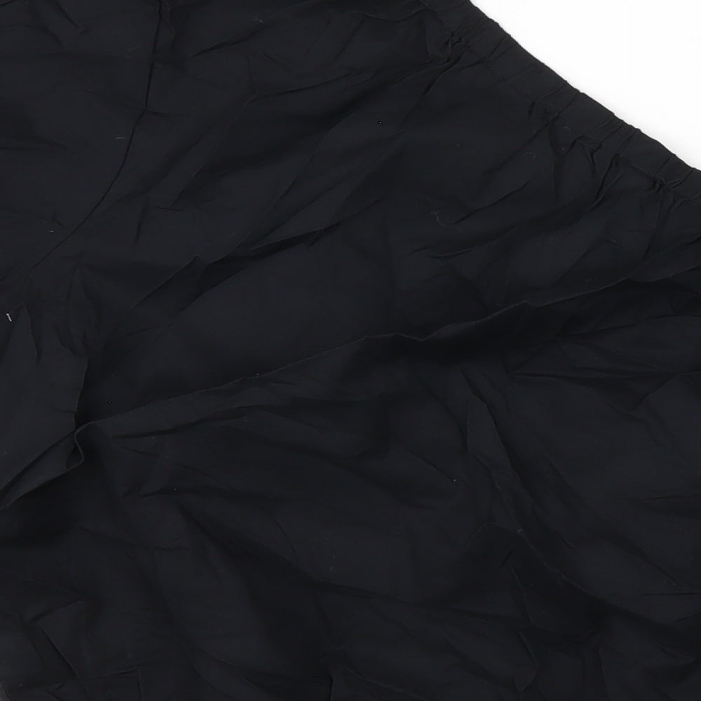 Marks and Spencer Womens Black Cotton Basic T-Shirt Size 20 One Shoulder