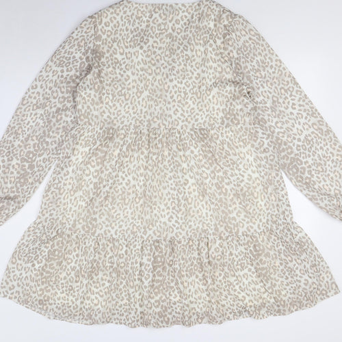In The Style Women's Beige Animal Print Shift Dress