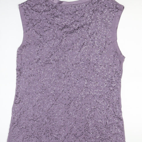 Lakeland Women's Purple Sequin Tank Top Size 18