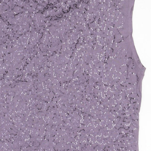 Lakeland Women's Purple Sequin Tank Top Size 18