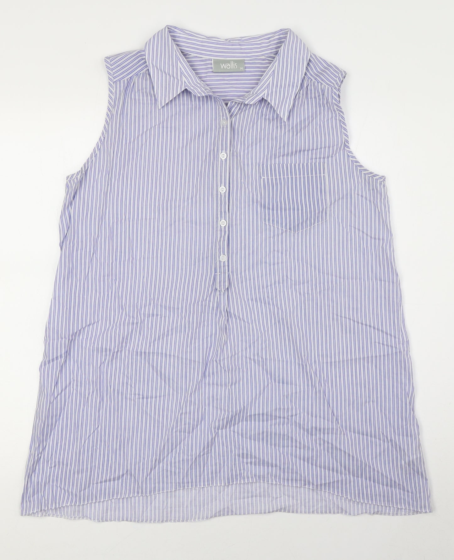 Wallis Women's Multicoloured Striped Sleeveless Shirt M