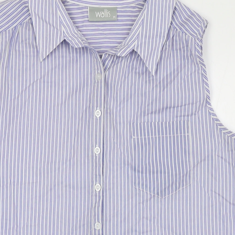 Wallis Women's Multicoloured Striped Sleeveless Shirt M