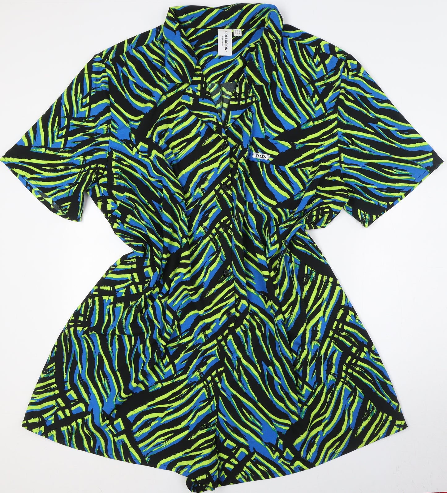 Collision Women's Multicoloured Playsuit, Size 10