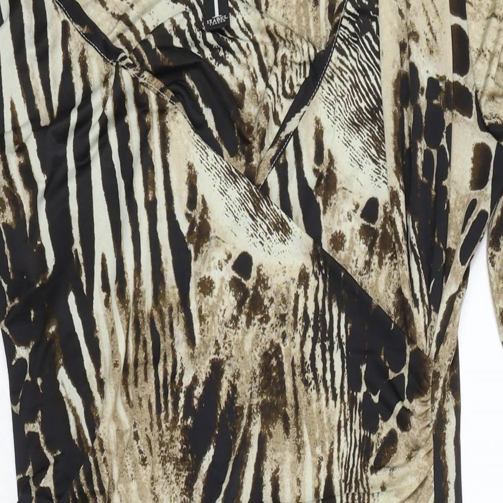 Izabel London Women's Beige Animal Print Dress