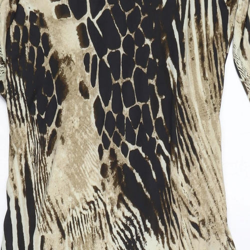 Izabel London Women's Beige Animal Print Dress