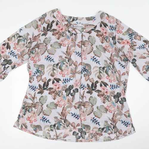Atlas for Women Floral Tunic Blouse, Multicoloured, Size 27