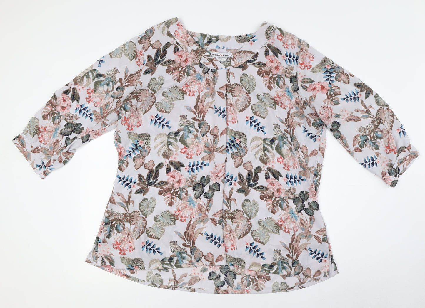 Atlas for Women Floral Tunic Blouse, Multicoloured, Size 27