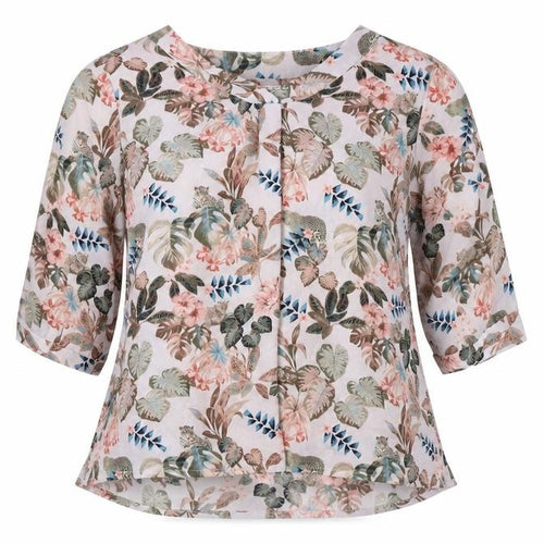 Atlas for Women Floral Tunic Blouse, Multicoloured, Size 27