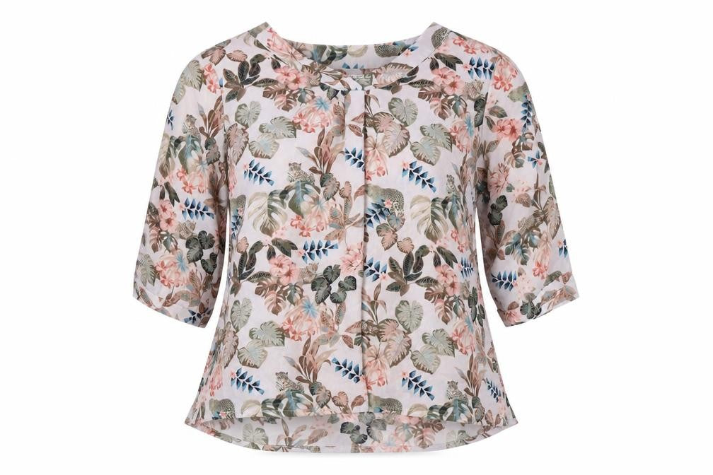 Atlas for Women Floral Tunic Blouse, Multicoloured, Size 27