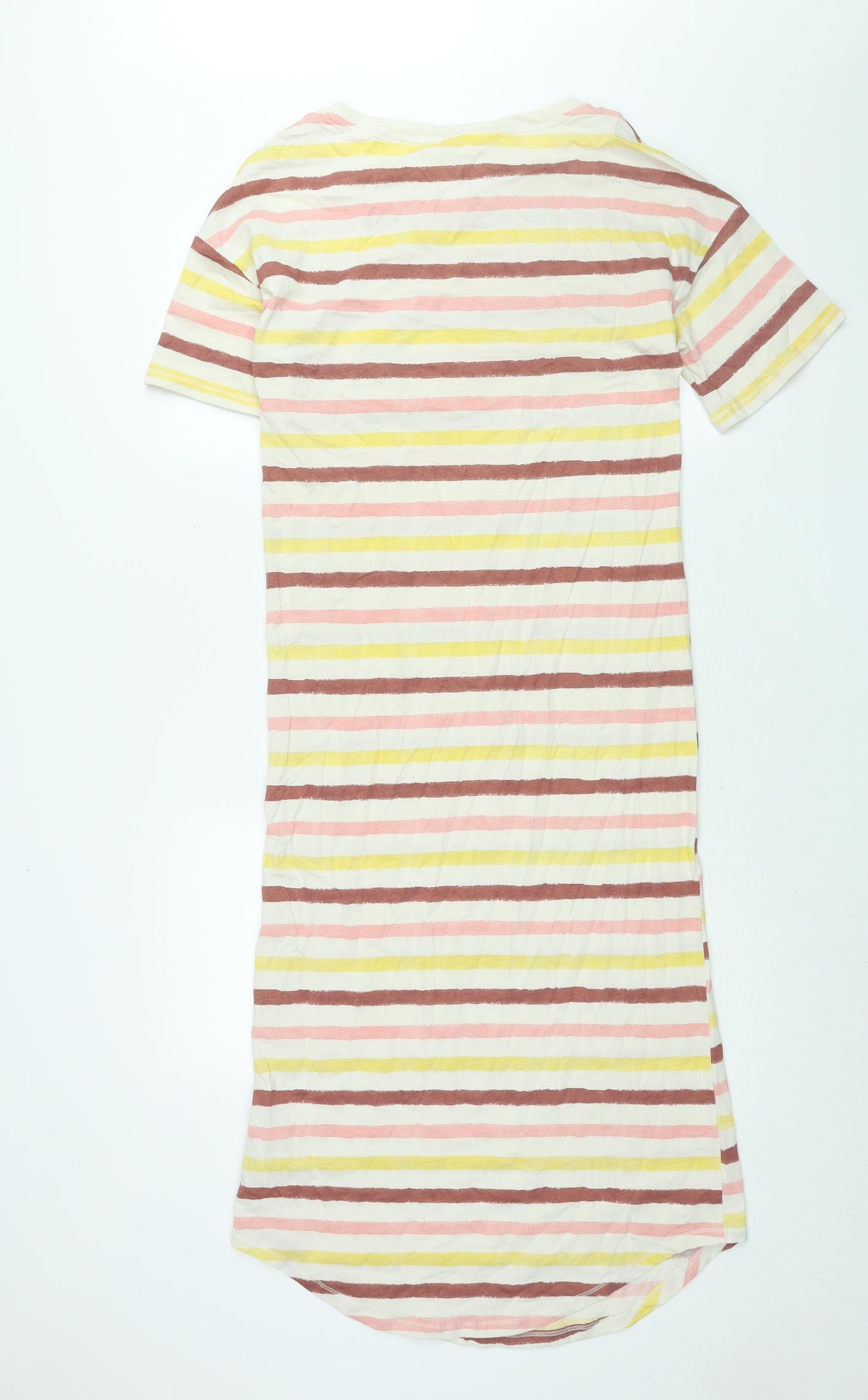 Marks and Spencer Womens Multicoloured Striped Cotton Top Dress Size S