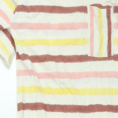 Marks and Spencer Womens Multicoloured Striped Cotton Top Dress Size S