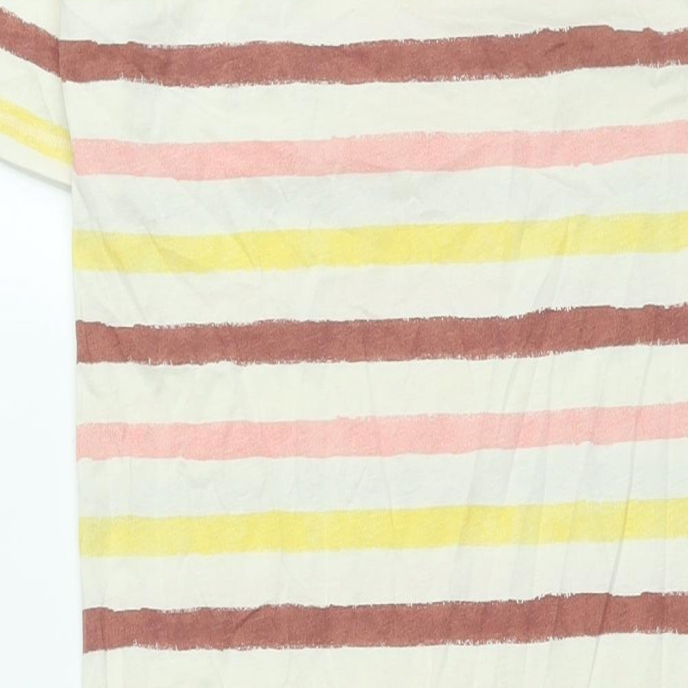 Marks and Spencer Womens Multicoloured Striped Cotton Top Dress Size S