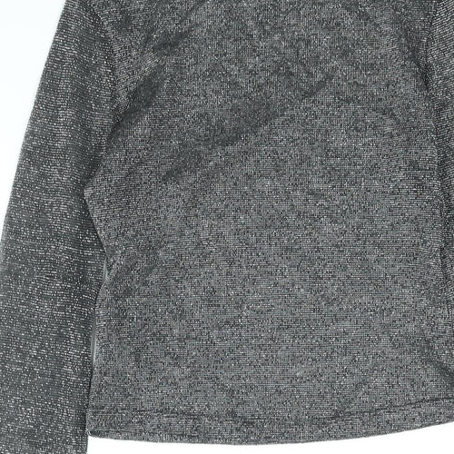 NA-KD Womens Silver Polyester Basic Blouse Size XS Mock Neck
