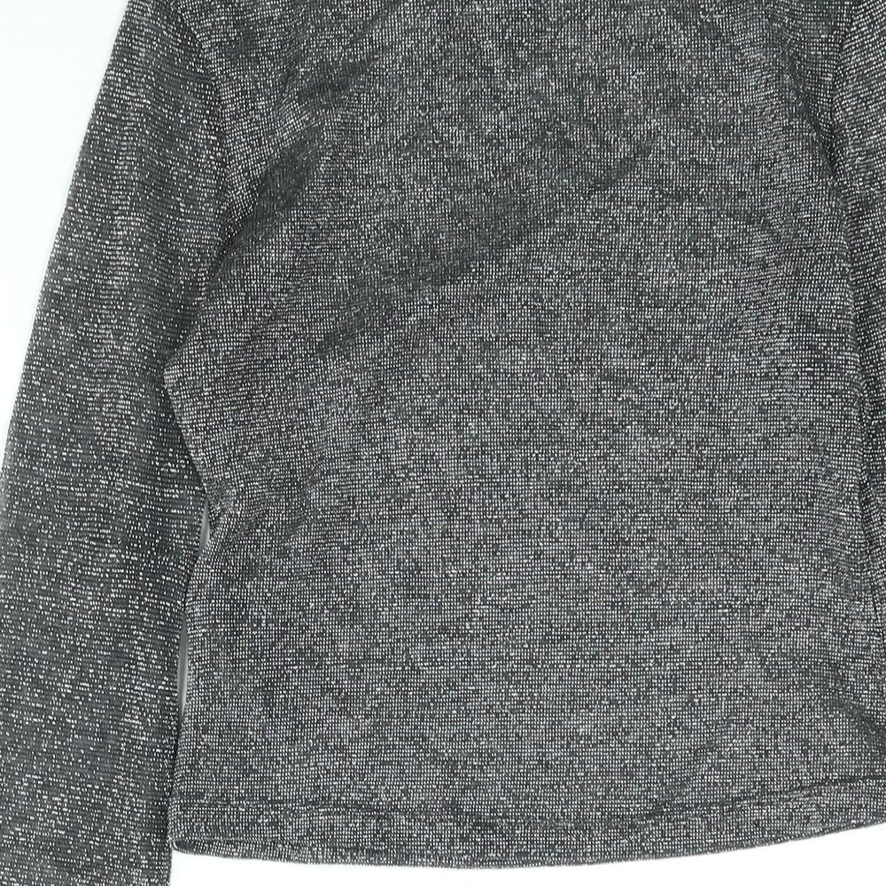 NA-KD Womens Silver Polyester Basic Blouse Size XS Mock Neck
