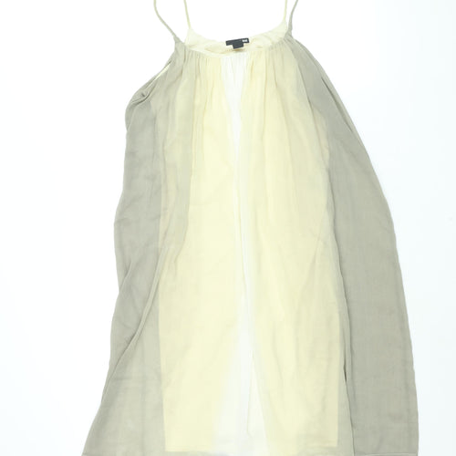 H&M Womens Beige Polyester Shift Size 10 Scoop Neck Pullover - Ombre