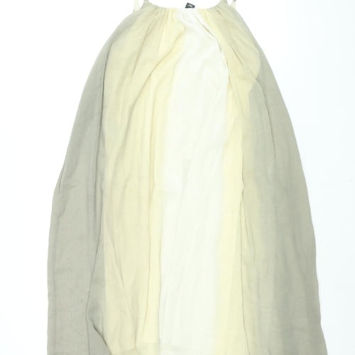 H&M Womens Beige Polyester Shift Size 10 Scoop Neck Pullover - Ombre