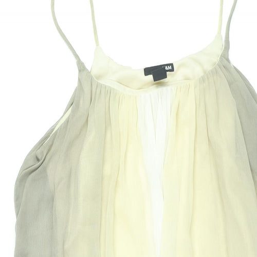 H&M Womens Beige Polyester Shift Size 10 Scoop Neck Pullover - Ombre