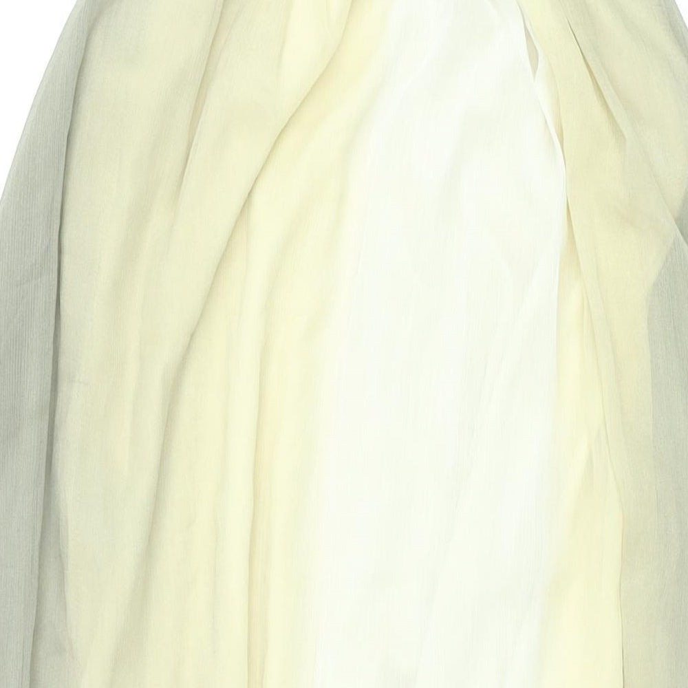 H&M Womens Beige Polyester Shift Size 10 Scoop Neck Pullover - Ombre