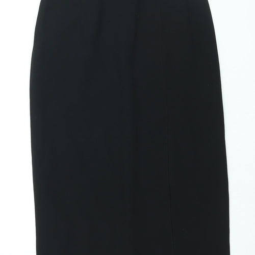 NEXT Womens Black Polyester Straight & Pencil Skirt Size 12 Zip - Vented